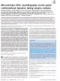 Cover page: Mix-and-inject XFEL crystallography reveals gated conformational dynamics during enzyme catalysis