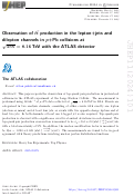 Cover page: Observation of tt¯ production in the lepton+jets and dilepton channels in p+Pb collisions at sNN = 8.16 TeV with the ATLAS detector