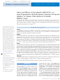 Cover page: Safety and Efficacy of Durvalumab (MEDI4736), an Anti–Programmed Cell Death Ligand-1 Immune Checkpoint Inhibitor, in Patients With Advanced Urothelial Bladder Cancer