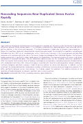 Cover page: Noncoding Sequences Near Duplicated Genes Evolve Rapidly
