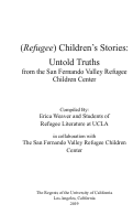 Cover page: (Refugee) Children's Stories: Untold Truths from the San Fernando Valley Refugee Children Center