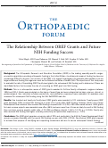 Cover page: The Relationship Between OREF Grants and Future NIH Funding Success