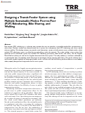 Cover page: Designing a Transit-Feeder System using Multiple Sustainable Modes: Peer-to-Peer (P2P) Ridesharing, Bike Sharing, and Walking