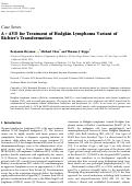 Cover page: A + AVD for Treatment of Hodgkin Lymphoma Variant of Richter’s Transformation