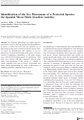 Cover page: Identification of the Sex Pheromone of a Protected Species, the Spanish Moon Moth Graellsia isabellae