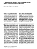 Cover page: A three-dimensional approach to mitotic chromosome structure: evidence for a complex hierarchical organization.