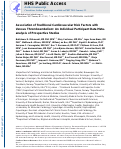 Cover page: Association of Traditional Cardiovascular Risk Factors With Venous Thromboembolism