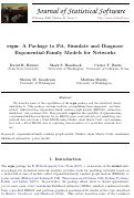 Cover page: ergm: A Package to Fit, Simulate and Diagnose Exponential-Family Models for Networks