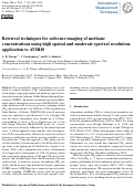 Cover page: Retrieval techniques for airborne imaging of methane concentrations using high spatial and moderate spectral resolution: application to AVIRIS