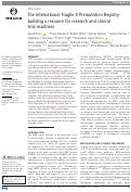 Cover page: The International Fragile X Premutation Registry: building a resource for research and clinical trial readiness