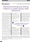 Cover page: Distracted Driving and Driving Patterns in Older Drivers With Glaucoma.