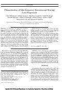 Cover page: Characteristics of Mid-Frequency Sensorineural Hearing Loss Progression.