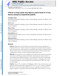 Cover page: Clinical scoring system may improve yield of head CT of non-trauma emergency department patients