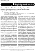 Cover page: Exercise effects on muscle insulin signaling and action - Selected Contribution: Acute cellular and molecular responses to resistance exercise