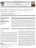 Cover page: Brain microstructural correlates of visuospatial choice reaction time in children