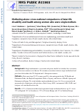 Cover page: Mothering alone: cross-national comparisons of later-life disability and health among women who were single mothers