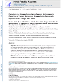 Cover page: Evolution of a Disease Surveillance System: An Increase in Reporting of Human Monkeypox Disease in the Democratic Republic of the Congo, 2001–2013