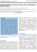 Cover page: Nodular hidradenoma: clinical, dermoscopic, and histopathological features