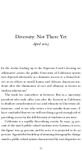 Cover page: Diversity: Not There Yet