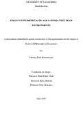 Cover page: Essays on Worker Value and Contracts in Team Environments