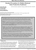 Cover page: Resident Perceptions of a Publicly Disclosed Daily Productivity Dashboard