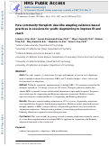 Cover page: How community therapists describe adapting evidence‐based practices in sessions for youth: Augmenting to improve fit and reach