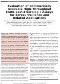 Cover page: Early Release - Evaluation of Commercially Available High-Throughput SARS-CoV-2 Serologic Assays for Serosurveillance and Related Applications - Volume 28, Number 3—March 2022 - Emerging Infectious Diseases journal - CDC