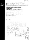 Cover page: Creating Science-Driven Computer Architecture: A New Path to Scientific Leadership