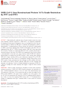 Cover page: SARS-CoV-2 Uses Nonstructural Protein 16 To Evade Restriction by IFIT1 and IFIT3