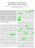 Cover page: Distributed and Quantized Online Multi-Kernel Learning