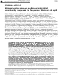 Cover page: Metagenomics reveals sediment microbial community response to Deepwater Horizon oil spill