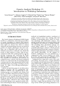 Cover page: Genetic Analysis Workshop 13: Analysis of Longitudinal Family Data for Complex Diseases and Related Risk Factors