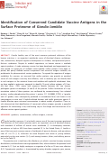 Cover page: Identification of conserved candidate vaccine antigens in the surface proteome of Giardia lamblia