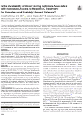 Cover page: Is the Availability of Direct-Acting Antivirals Associated with Increased Access to Hepatitis C Treatment for Homeless and Unstably Housed Veterans?