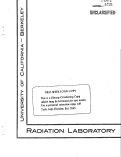 Cover page: CARRIER-FREE RADIOISOTOPES FROM CYCLOTRON TARGETS XXII. PREPARATION AND ISOLATION OF Fb203 FROM THALLIUM