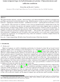 Cover page: Linear temporal logic for hybrid dynamical systems: Characterizations and sufficient conditions