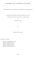 Cover page: On identification, zero-knowledge, and plaintext-aware- encryption