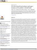 Cover page: Introduced bullfrog facilitates pathogen invasion in the western United States