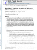 Cover page: Participation in Team Sports and Alcohol and Marijuana Use Initiation Trajectories