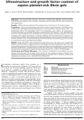 Cover page: Ultrastructure and growth factor content of equine platelet-rich fibrin gels.