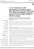 Cover page: In vivo Visualization of M2 Macrophages in the Myocardium After Myocardial Infarction (MI) Using 68Ga-NOTA-Anti-MMR Nb: Targeting Mannose Receptor (MR, CD206) on M2 Macrophages