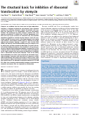 Cover page: The structural basis for inhibition of ribosomal translocation by viomycin