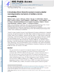 Cover page: A knowledge-driven interaction analysis reveals potential neurodegenerative mechanism of multiple sclerosis susceptibility.