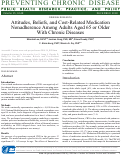 Cover page: Attitudes, Beliefs, and Cost-Related Medication Nonadherence Among Adults Aged 65 or Older With Chronic Diseases