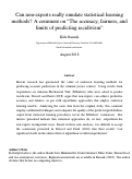 Cover page: Can nonexperts really emulate statistical learning methods? A comment on “The accuracy, fairness, and limits of predicting recidivism”