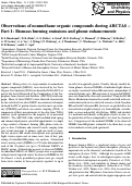 Cover page: Observations of nonmethane organic compounds during ARCTAS - Part 1: Biomass burning emissions and plume enhancements