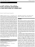 Cover page: Genetic and physical characterization of grain texture-related loci in diploid wheat