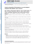 Cover page: Somatic and Germline <i>TP53</i> Alterations in Second Malignant Neoplasms from Pediatric Cancer Survivors.