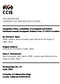 Cover page: Immigration Policy, Assimilation of Immigrants, and Natives' Sentiments Towards Immigrants: Evidence from 12 OECD Countries