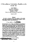 Cover page: A Metropolis-Type Optimization Algorithm on the Infinite Tree